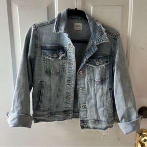 Zara Distressed Denim Jacket